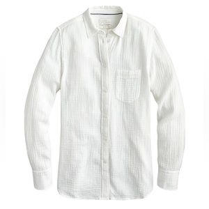 J.Crew Classic Fit Double Gauze Shirt in White